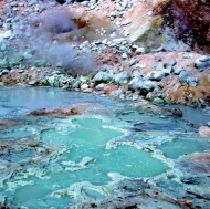 Sources hydrothermales sur le mont Lassen (Lassen Peak, Californie) 