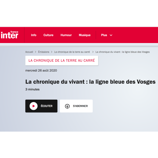 la chronique du vivant du mercredi 26 aout
